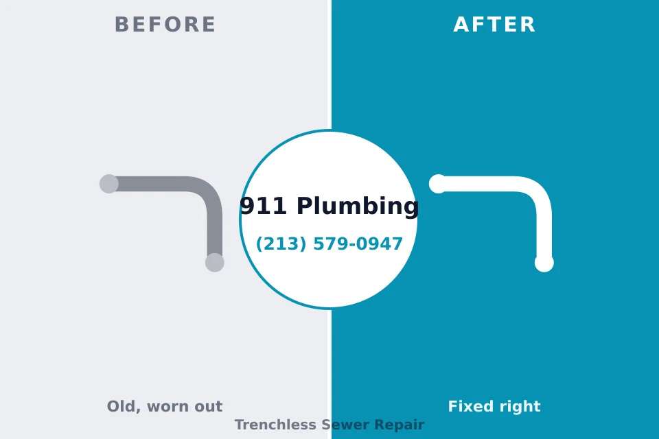 Before and after: plumbing repair New Brighton, PA